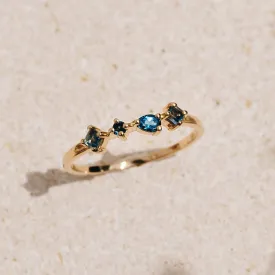 14k Gold London Blue Topaz Ring - Ilse Luxe