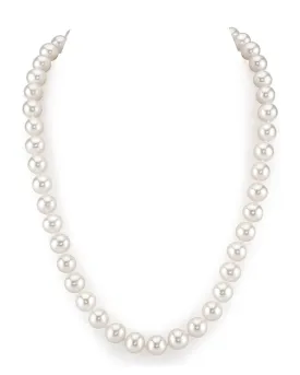 8.5-9.5mm White Freshwater Pearl Necklace - AAAA Quality