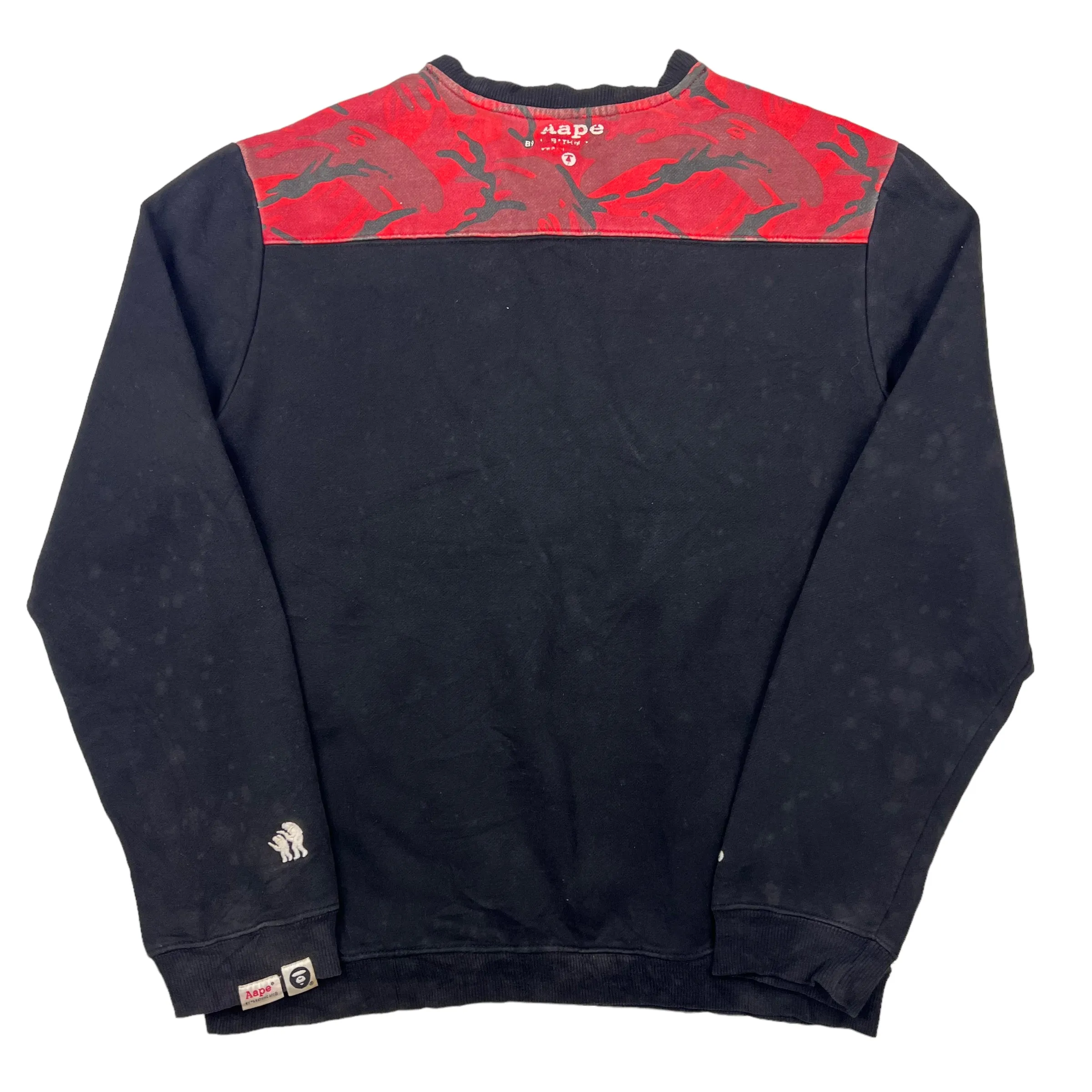 Aape Black & Red Big Logo Sweatshirt