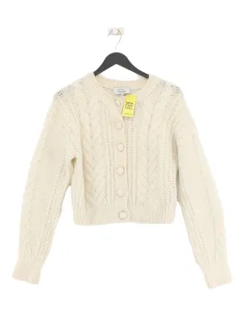 & Other Stories Women's Cardigan S Cream Wool with Other, Polyester