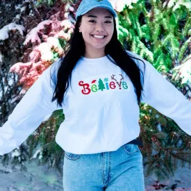 Believe Embroidered Sweatshirt