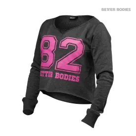 Better Bodies Cropped Sweater - Anthracite Melange