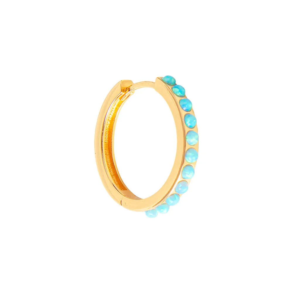 BLUE OPAL CRYSTAL MAXI HOOPS