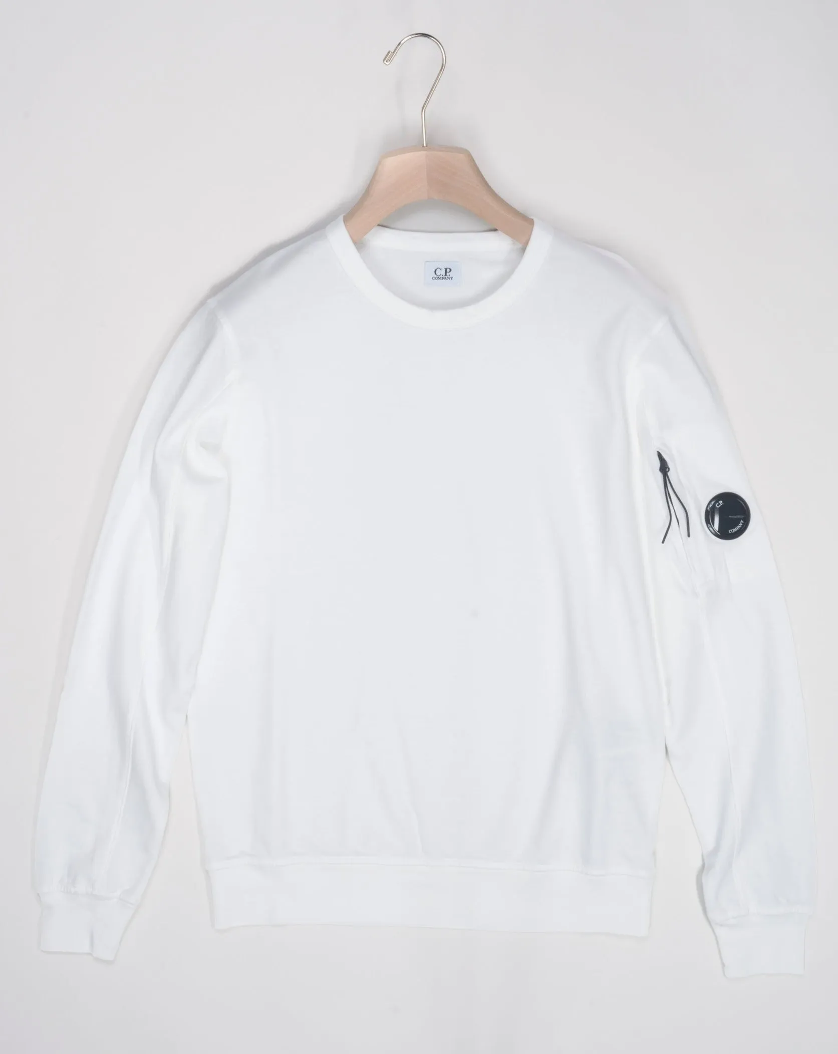 C.P. Company Light Fleece Lens Sweatshirt / Gauze White