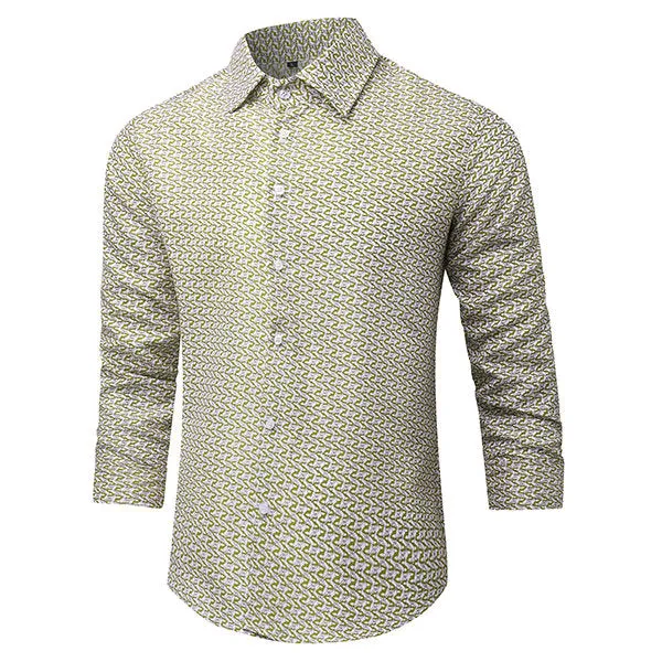 Designer Shirts for Men Casual Printing Slim Fit Fashion