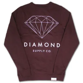 Diamond Supply Co Brilliant Diamond Sweatshirt Burgundy