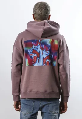 DOBERMAN HOODIE DEEP MAUVE