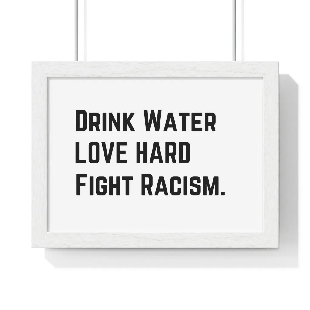 Drink Water Premium Framed Horizontal Poster