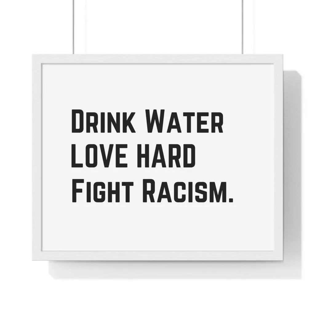 Drink Water Premium Framed Horizontal Poster