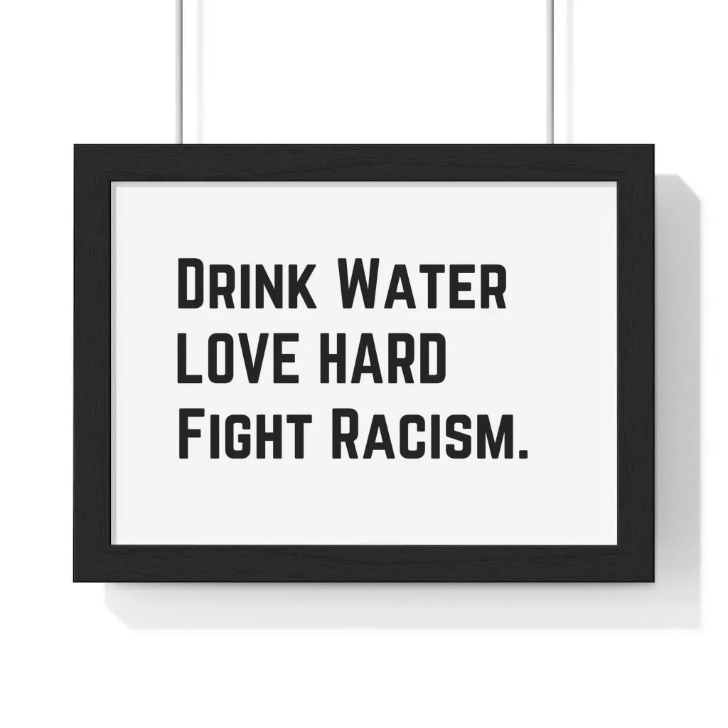 Drink Water Premium Framed Horizontal Poster