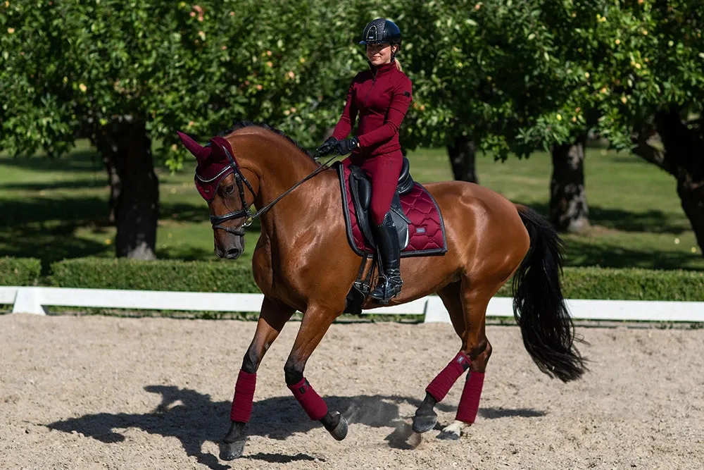 EQUESTRIAN STOCKHOLM DRESSAGE SADDLE PAD DARK BORDEAUX