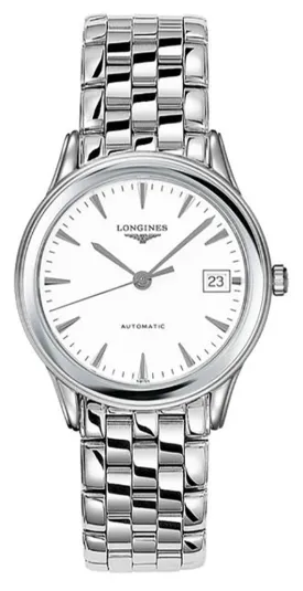 Longines Flagship Automatic Stainless Steel White Dial Date Mens Watch L4.774.4.12.6