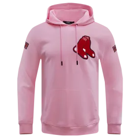 MLB BOSTON RED SOX CLASSIC CHENILLE MEN'S PO HOODIE (PINK)