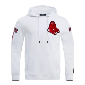 MLB BOSTON RED SOX CLASSIC CHENILLE MEN'S PO HOODIE (WHITE)