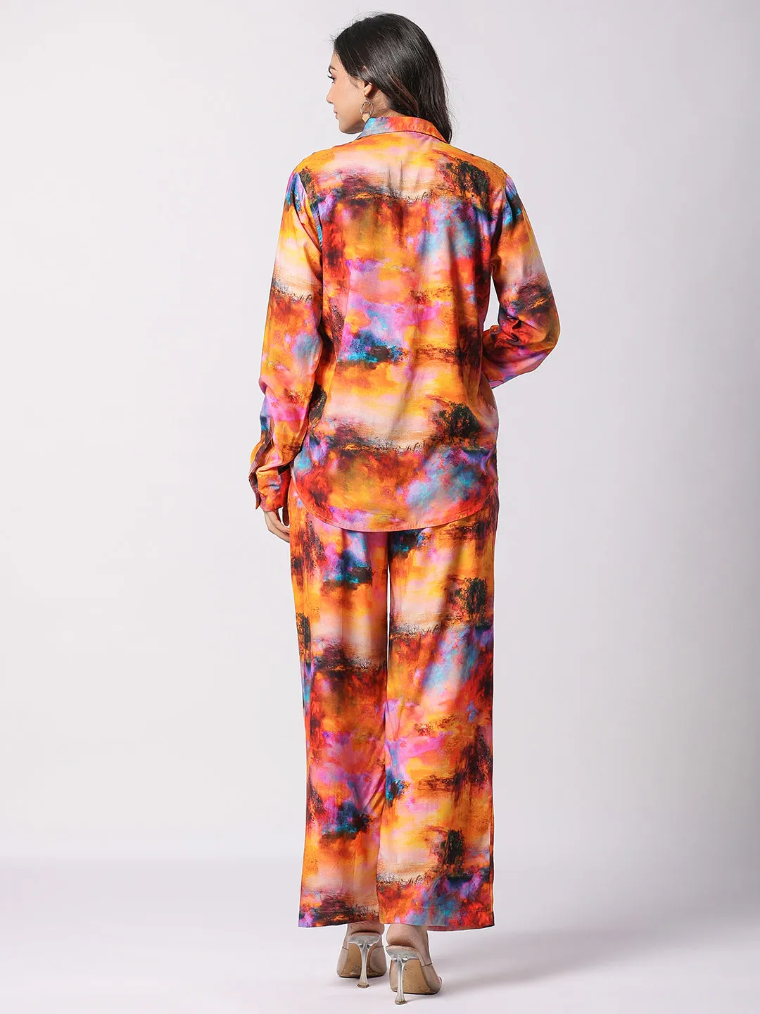 Multi Chromachic-Hue Printed Modal Co-ord Set