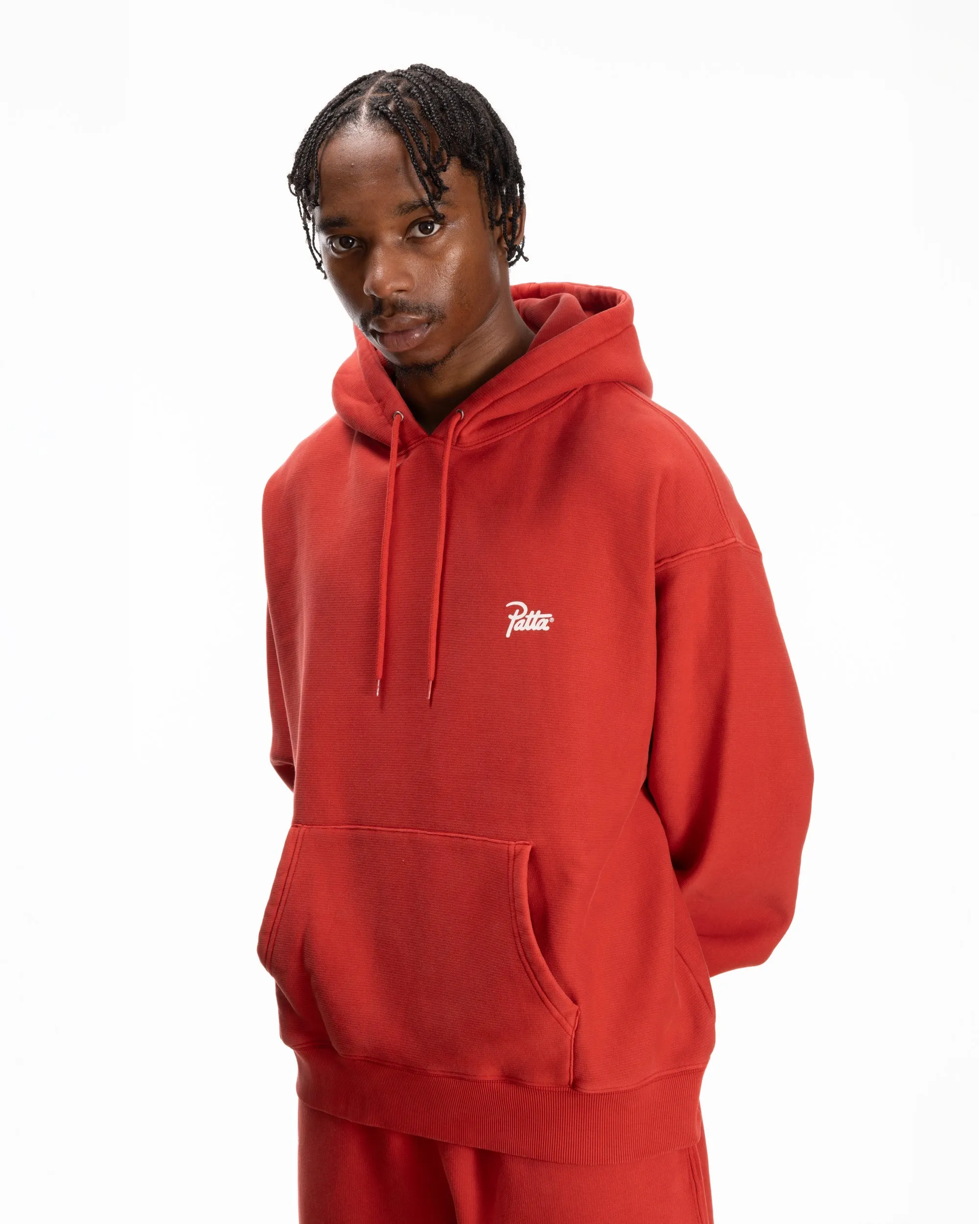 Patta Washed Classic Hooded Sweater (Haute Red)