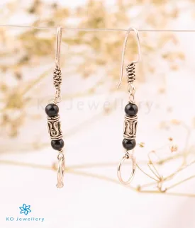 The Black Onyx Silver Gemstone Earring